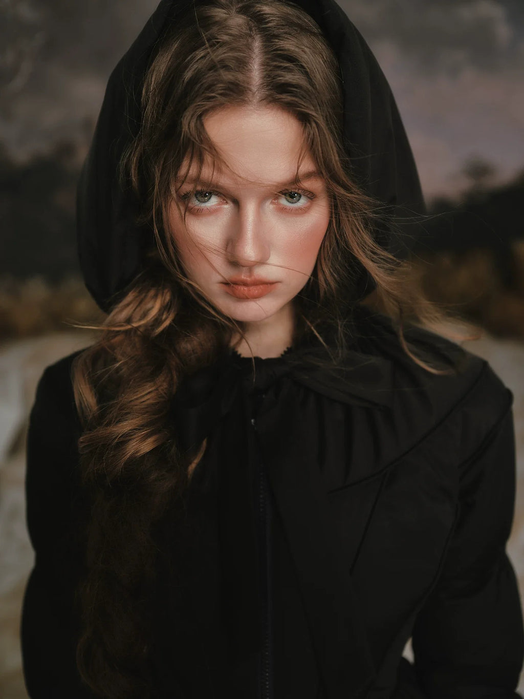 French Tailored Long Black Down Coat