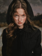 French Tailored Long Black Down Coat