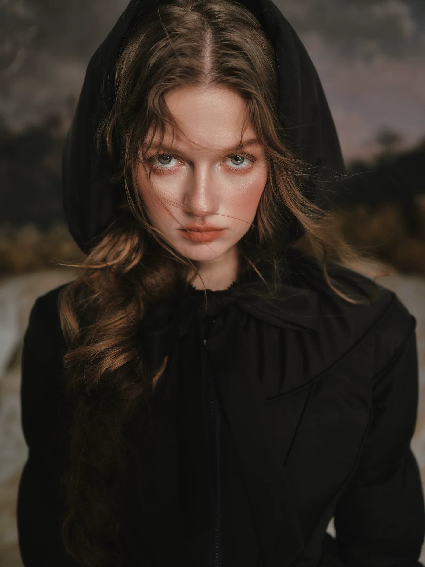 French Tailored Long Black Down Coat