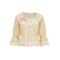 Liberty Letter French Lace Peter Pan Collar Shirt