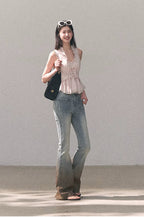 Valley Fog Vintage Washed Flared Jeans