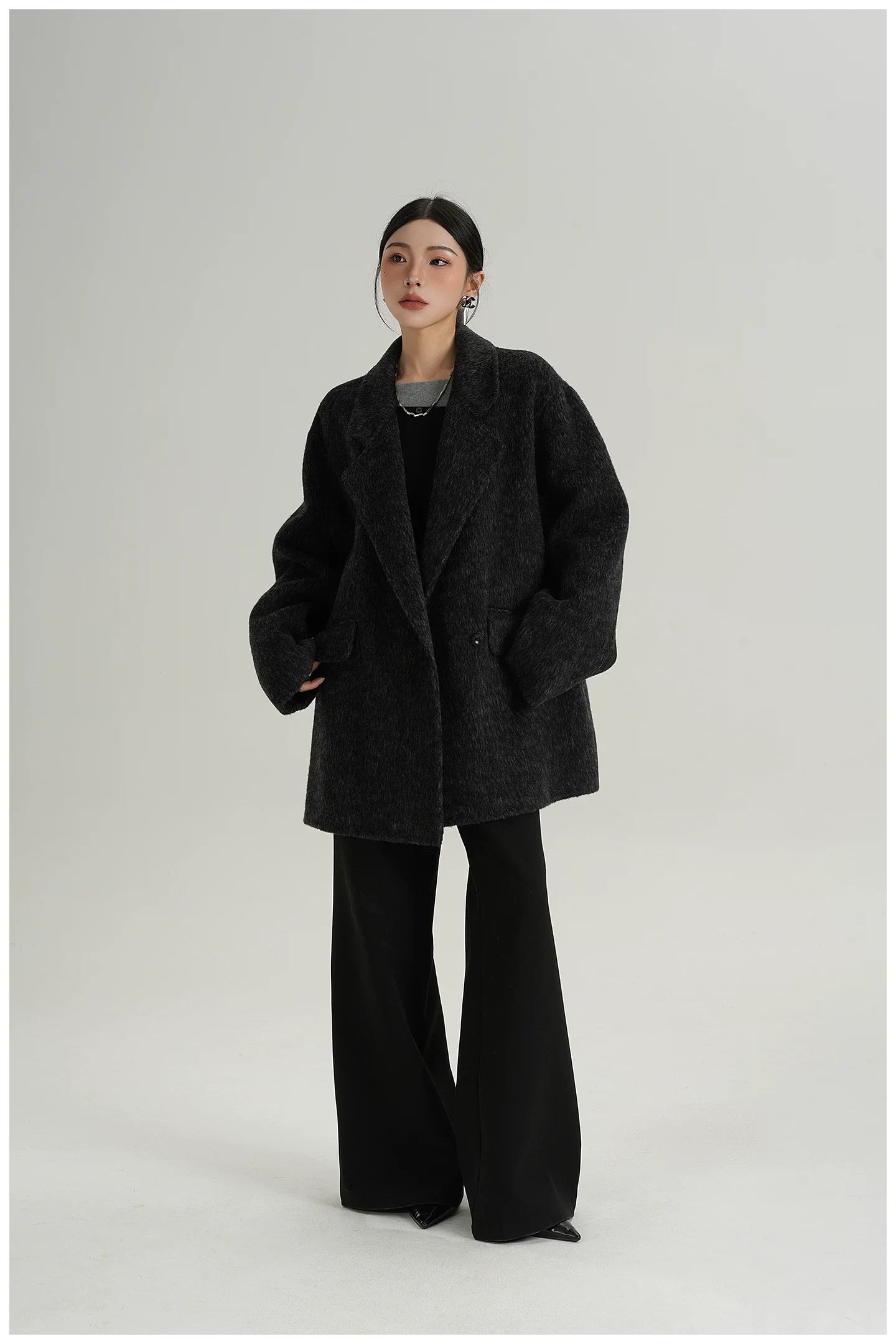 Relaxed-Fit Mid-Length Wool Blazer