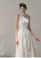 Vanilla Spring Halter Backless Dress