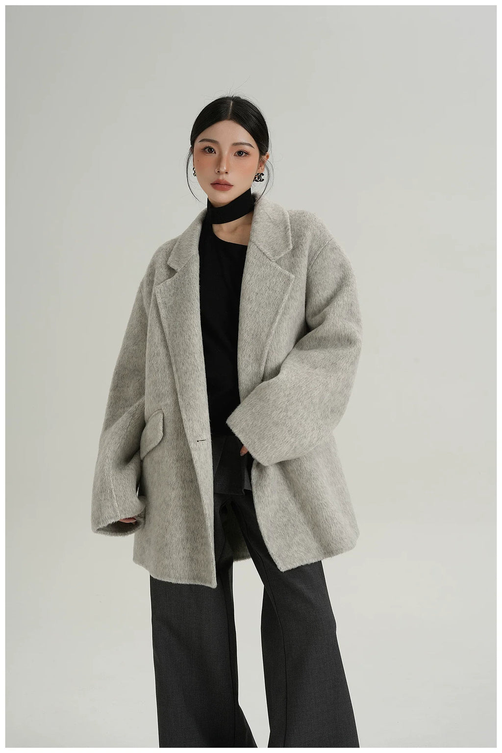 Relaxed-Fit Mid-Length Wool Blazer