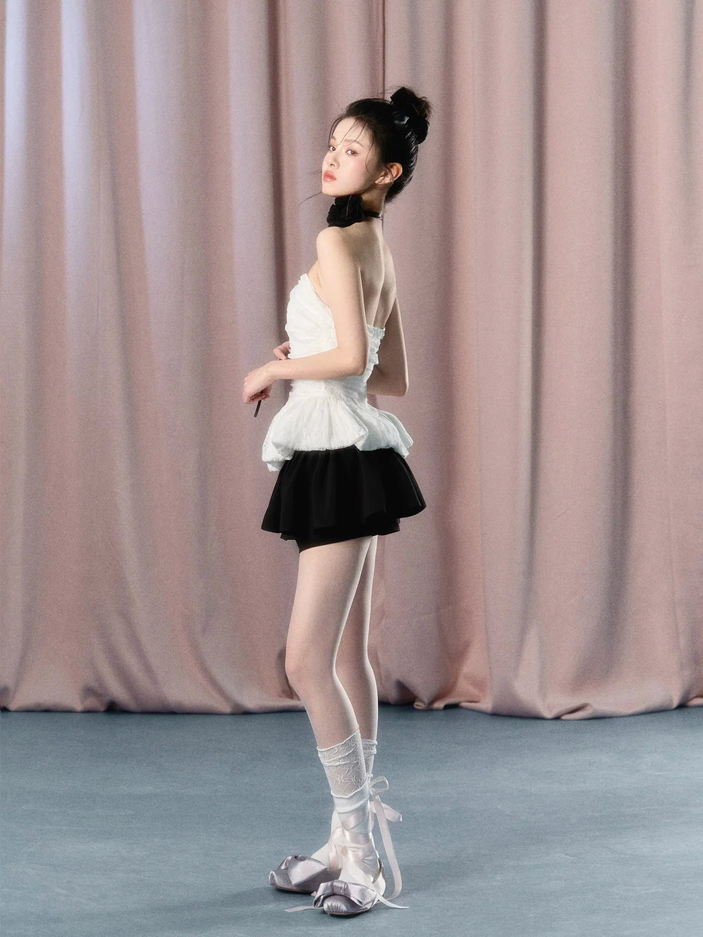 Provence Girl High-Waist A-Line Skort