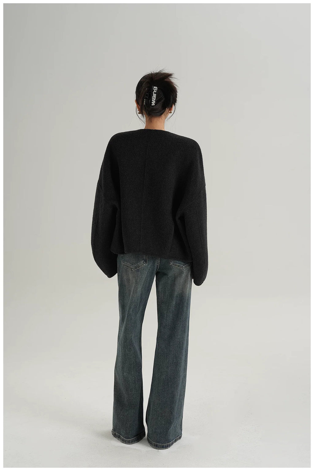 Relaxed-Fit Cropped Double-Faced Wool Jacket