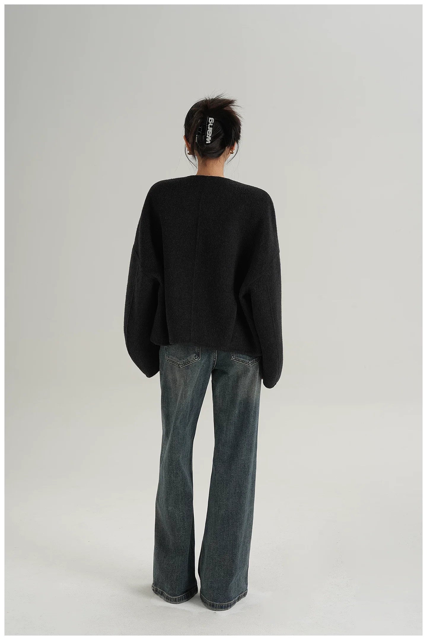 Relaxed-Fit Cropped Double-Faced Wool Jacket