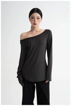 Waist-Cinching Fitted Long Sleeve T-Shirt