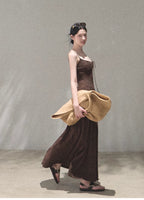 Passing Flower Shop Jacquard Backless Dress