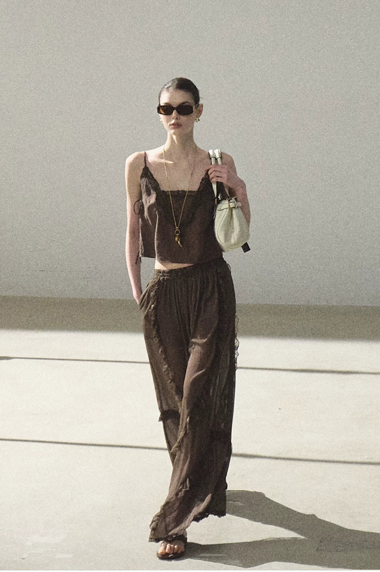 Lyocell Linen Camisole & Relaxed Trousers Set