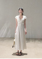 Lyocell Linen Tie-Waist Dress