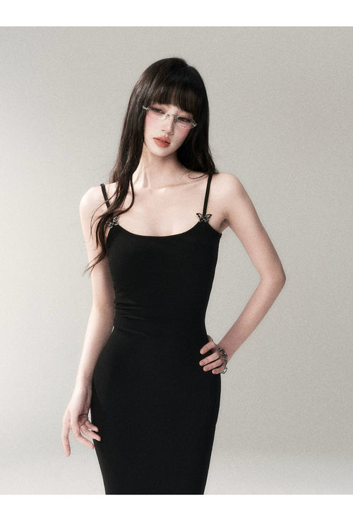 Butterfly Hardware Sculpting Stretch Cami Maxi Dress