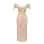 French Gentle Corset Strapless Gown Dress