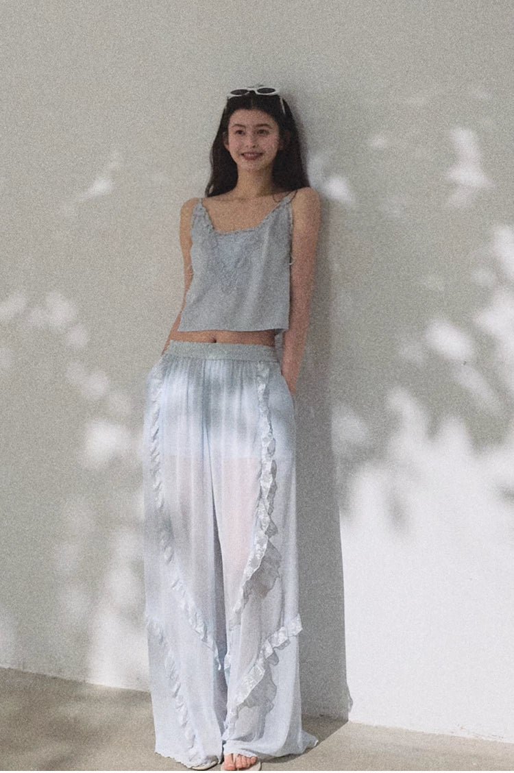Lyocell Linen Camisole & Relaxed Trousers Set