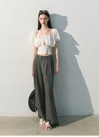 Mint Dream Shimmer Off-Shoulder T-Shirt