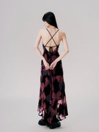 Backless New Chinese Slip Maxi Dress