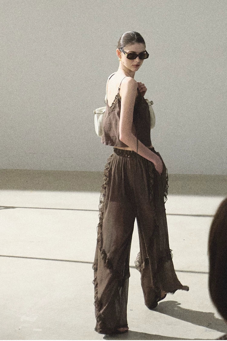 Lyocell Linen Camisole & Relaxed Trousers Set