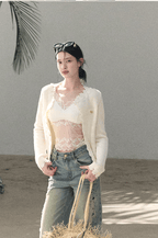 Washed Straight-Leg Wide Denim Pants