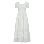 Pure White Cinderella Square-Neck Princess Dress