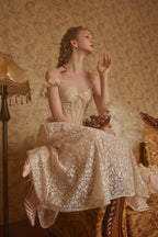 French Heiress Lace Corset Slip Dress