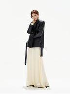 Chiffon Blouse & High-Waist Maxi Skirt Set