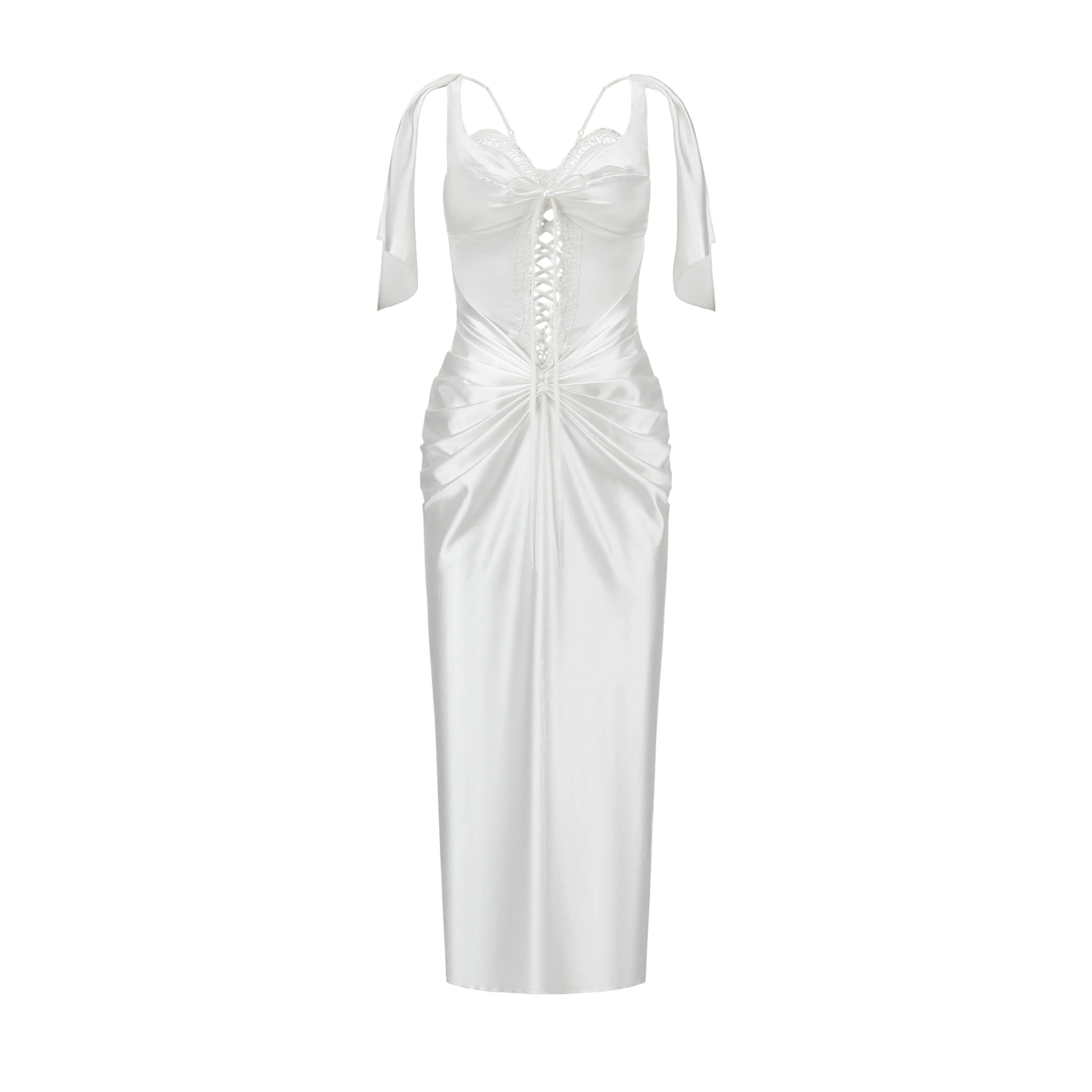 Vintage Roman Myth Pearl-Knit Corset Dress