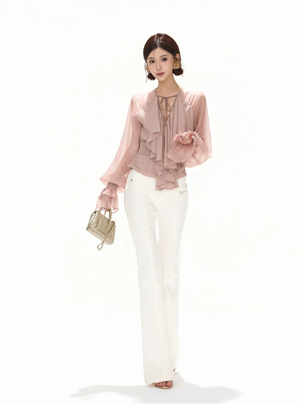Versatile Queen Low-Rise Flared Trousers