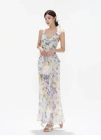 Morning Glory Dream Ruffle Chiffon Maxi Dress