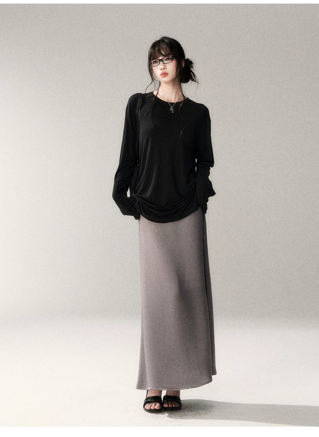 Luxe Lyocell Linen Relaxed Long Sleeve Tee