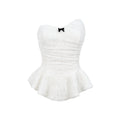 White Lace Corset Tube Top
