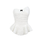 White Lace Corset Tube Top
