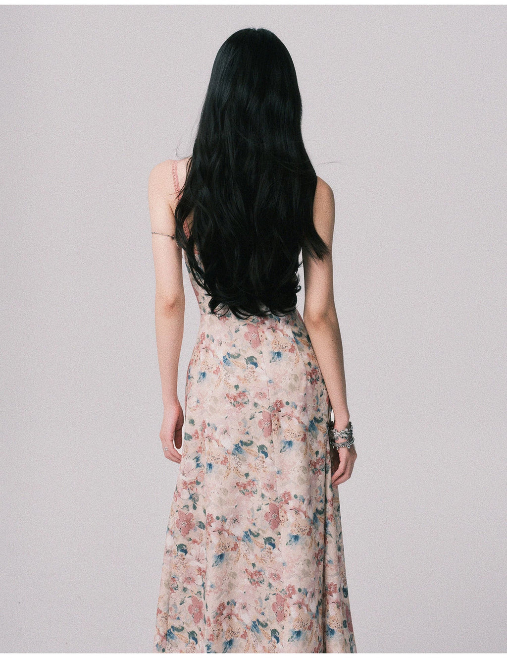 Floral French Vacation Slip Maxi Dress