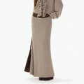 Logo-Embroidered High-Waist Knit Maxi Skirt
