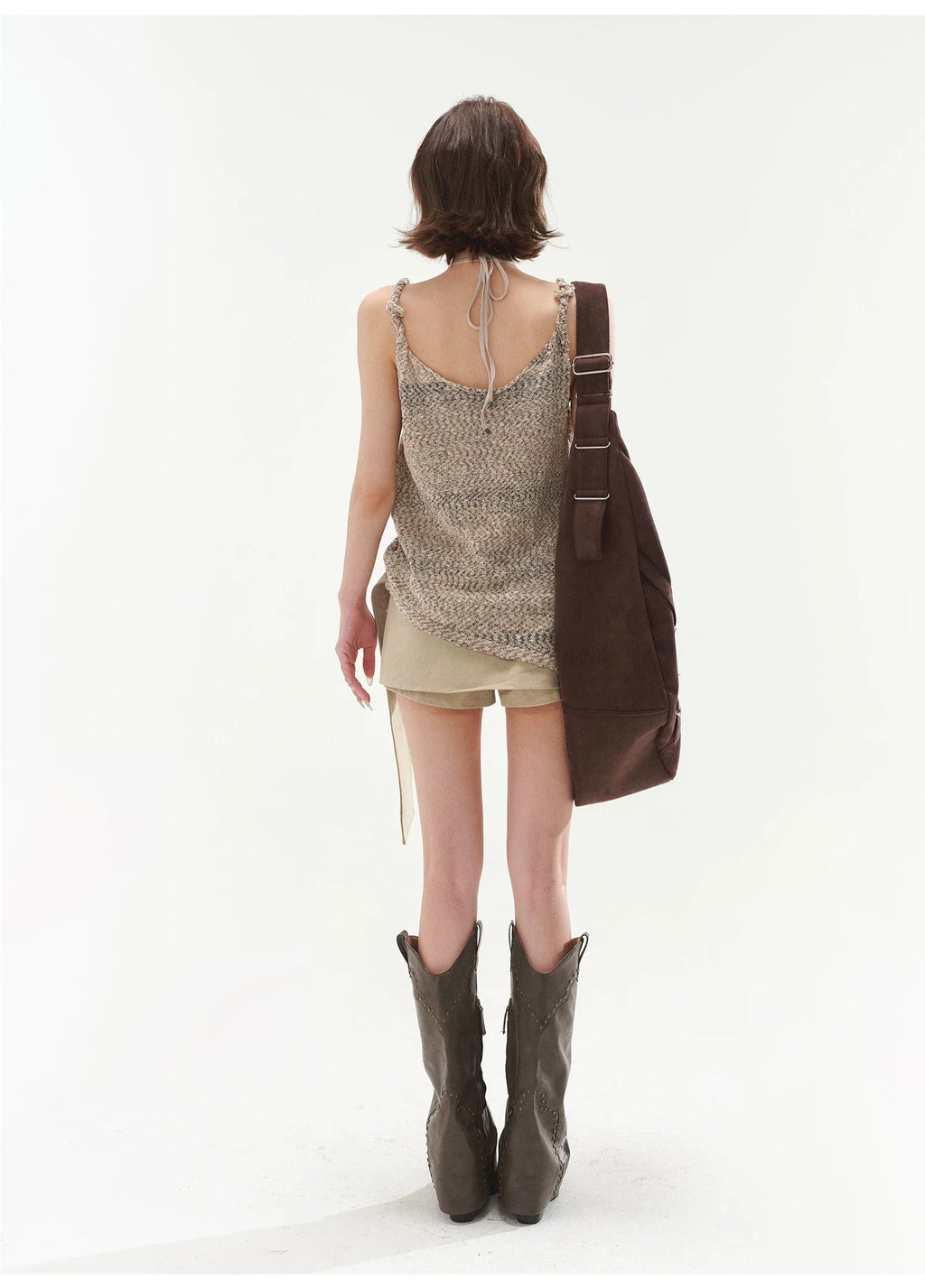 Halter Cami & Textured Sheer Cover-Up Set