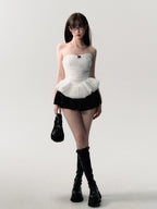 White Lace Corset Tube Top