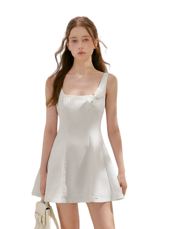 Bow Detail Short A-Line Dress