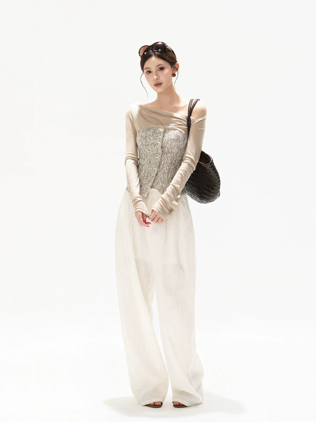 Knit Off-Shoulder Top & A-Line Mini Skirt Set