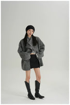Double-Faced Wool Cape Jacket