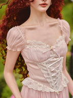 Pink Mist Fairy Corset Maxi Dress