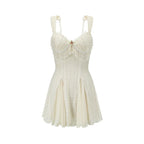 Vintage Shell-Texture Stretch Mermaid Slip Dress