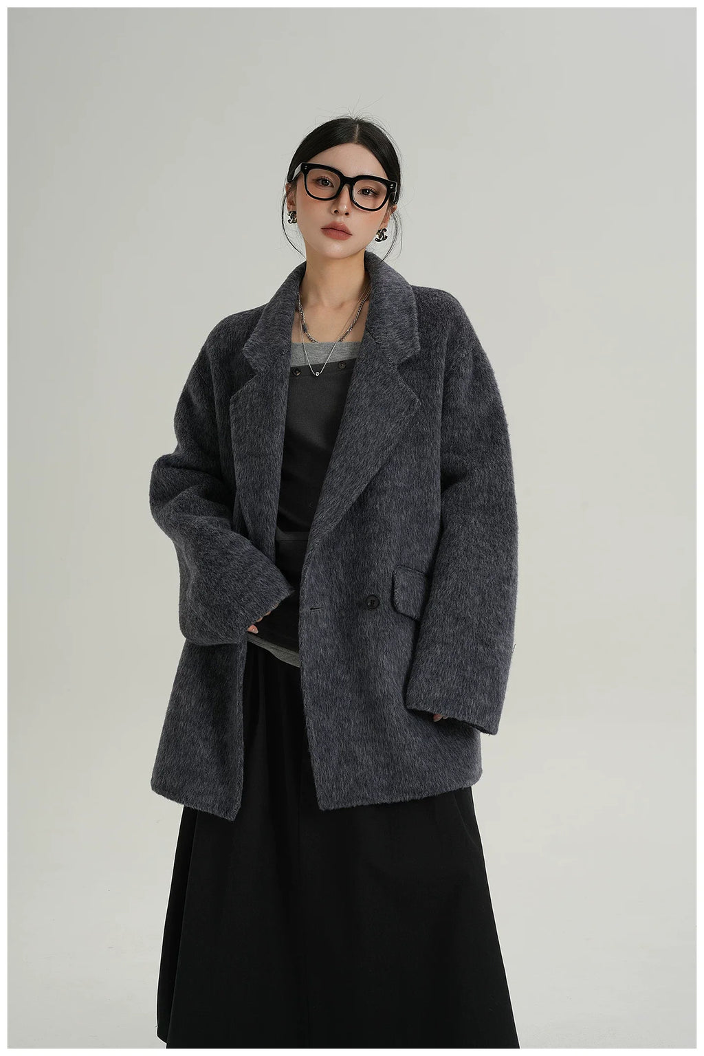 Relaxed-Fit Mid-Length Wool Blazer