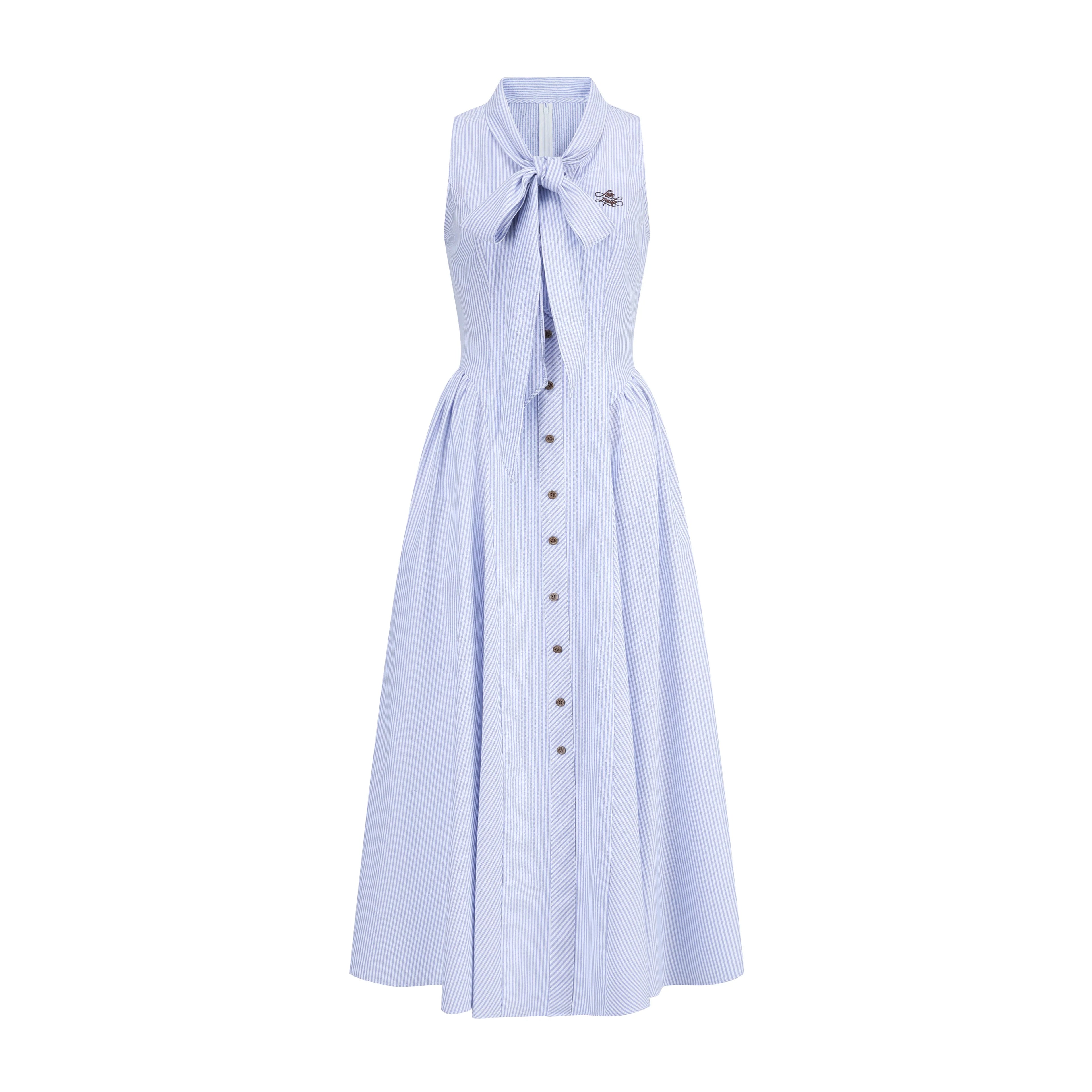 Nautical Affair French Old-Money Striped Shirt & Skirt Set