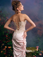 French Couture Lace Bustier & Skirt Set