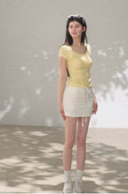 Radiant Muse Lyocell U-Neck Slim-Fit T-Shirt