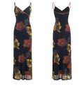 Vintage Printed Spaghetti-Strap Dress