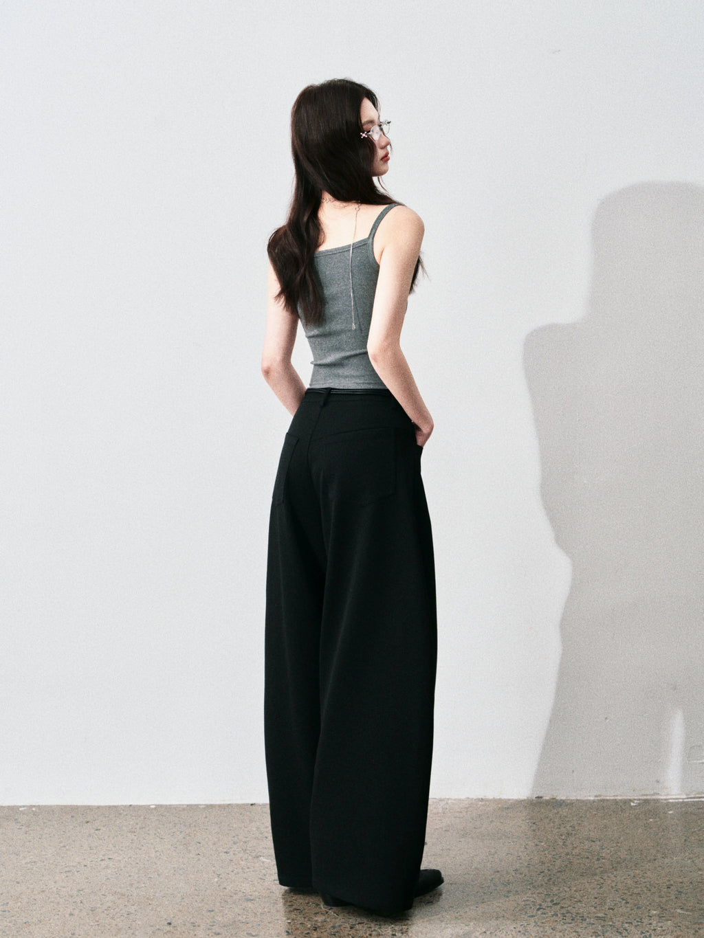 Contrast Lace Trim Slim-Fit Camisole