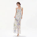 Morning Glory Dream Ruffle Chiffon Maxi Dress