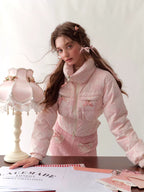 Berry Donut Reversible Cropped Down Jacket