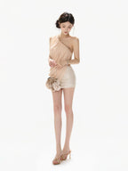 Shimmering Sequin Embroidered High-Waist Bodycon Mini Skirt