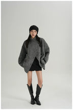 Double-Faced Wool Cape Jacket